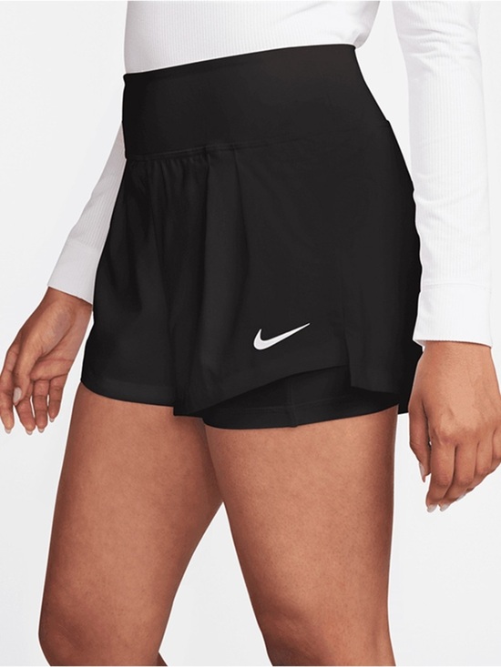 Nike Pants - Nike Women’s Black Athletic Layered Running Shorts with Swoosh XS NWOT Pockets